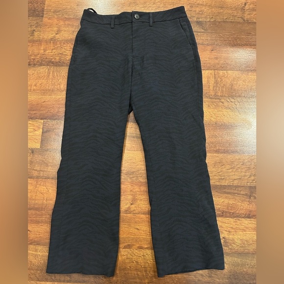 Zadig & Voltaire Tiger Print Bootcut Pants Size 40 (US 8) High Rise Stretch - Picture 1 of 7
